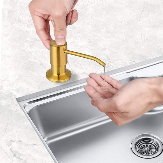 Încorporat Dispenser din Oțel Inoxidabil Auriu 300ml