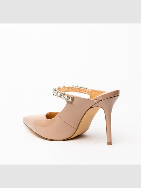 Mules with Heel in Pink Color