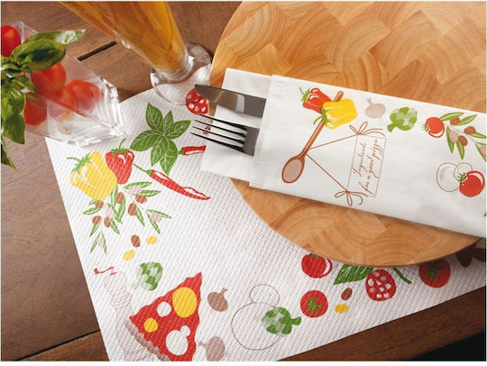 Packung Mit 1000 Servietten 2-lagig 38x38cm Pizza Chef