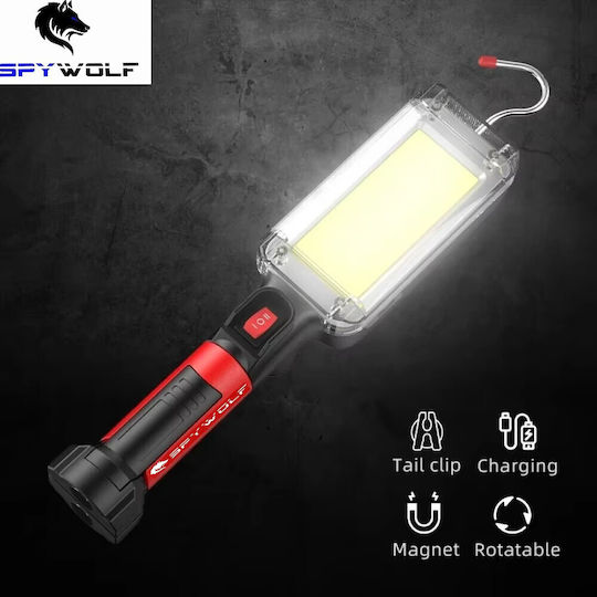 Spywolf Rechargeable Work Light with Extension Cord LED with Brightness up to 6000lm