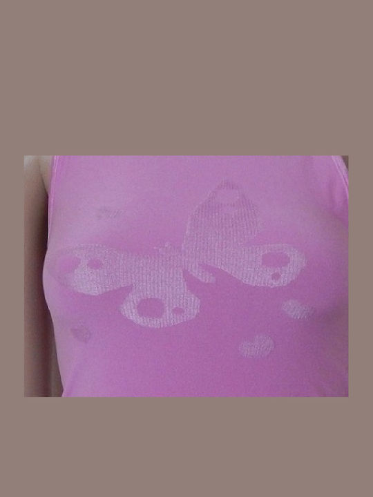 Damen Sport Bluse Ärmellos Lila