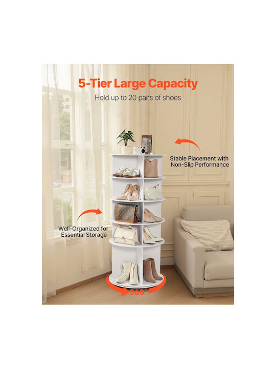 Plastic Shoe Organizer 59.8x59.8x135cm