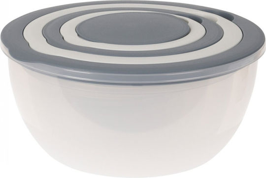 Excellent Houseware Σετ Δοχεία Φαγητού Λευκά 5τμχ