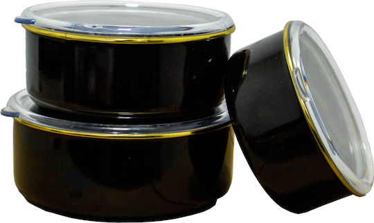 OMS Collection Lunchbox Inox Schwarz 3Stück