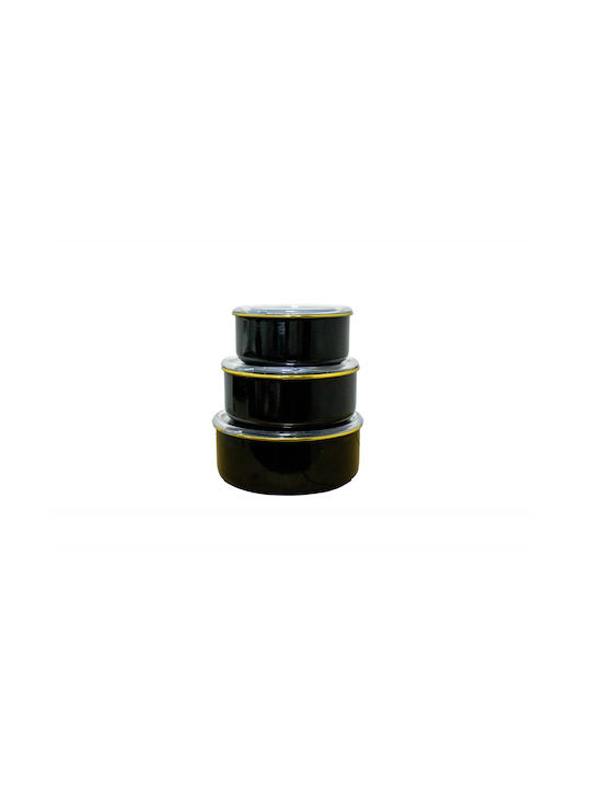 OMS Collection Inox Lunch Box Black 3pcs