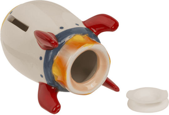 Kinder Sparbüchse Rakete Keramik