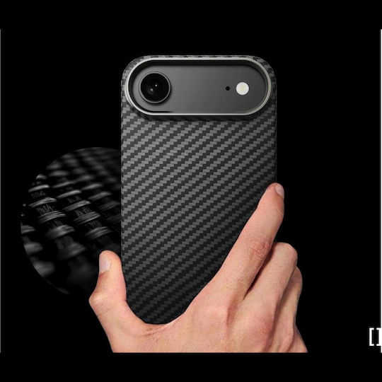 Nekit Задна корица Пластмаса / Aramid Fiber 1мм Черен (iPhone Air)