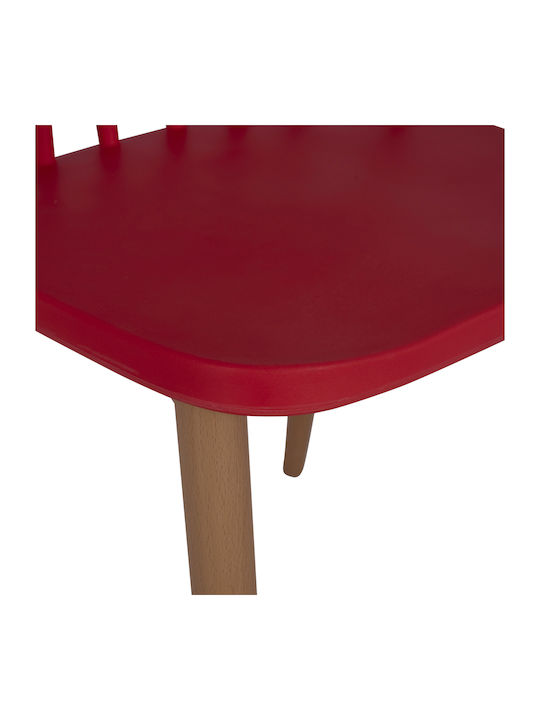 Vanessa Dining Room Metallic Chair Red 42.5x47x81.5cm
