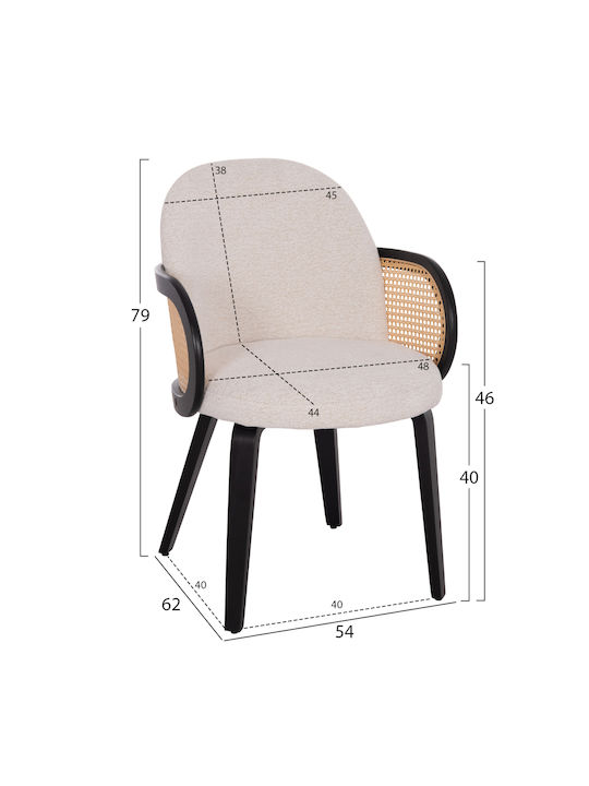 Becker Fotolii Sala de mese Black-ecru 1buc 54x62x79buc