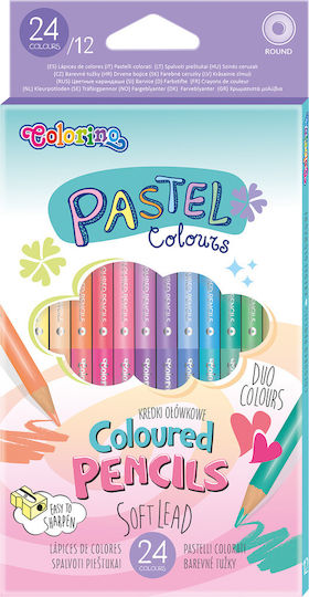 Colorino Coloured Pencils Pastel Colours 24 Colours