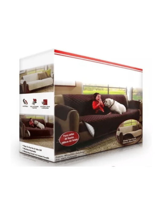 Factory Couch Coat Elastische Abdeckung für Dreisitziges Sofa Mehrfarbig 230εκ. 1Stück