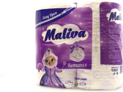 Zebra Maliva Χαρτί Υγείας 3 Φύλλων 4 Συσκευασίες 3800090304937