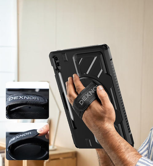 Dexnor Back Cover Rotating Durable Blacη (Samsung Galaxy Tab S9 FE+)