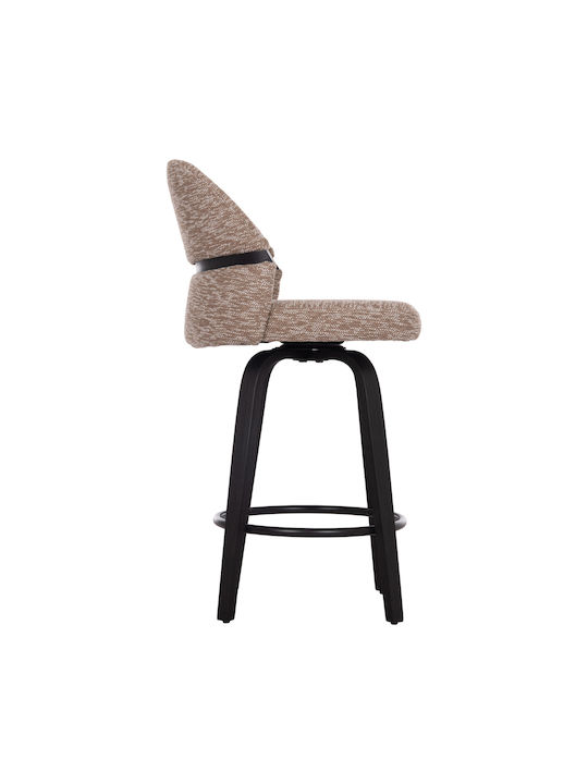 Hocker Bar mit Rückenlehne Hölzernes Dekker Black, Brown 48x54x96cm