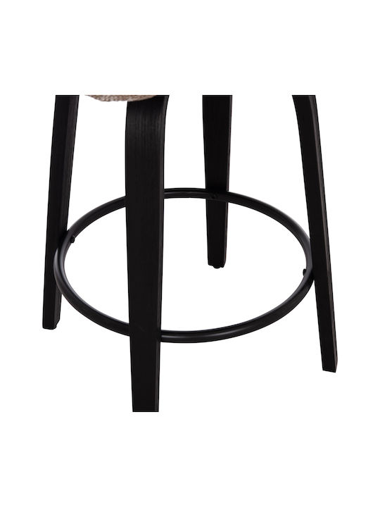Hocker Bar mit Rückenlehne Hölzernes Dekker Black, Brown 48x54x96cm