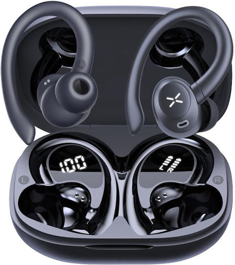 Techsuit AirTune 100 In-ear Bluetooth Handsfree Earphones with Sweat Resistance and Charging Case Black