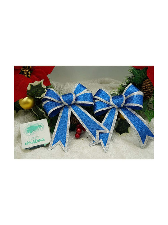 Ornament suspendat Fundă Plastic Albastru 13x18buc Set 2buc