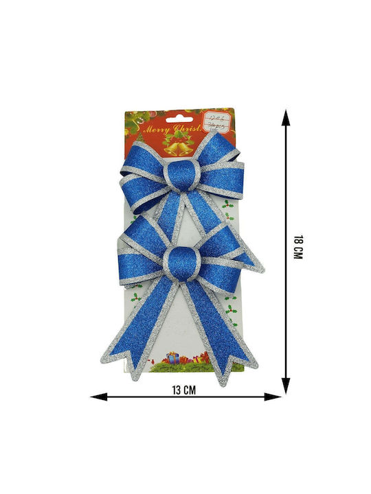 Ornament suspendat Fundă Plastic Albastru 13x18buc Set 2buc