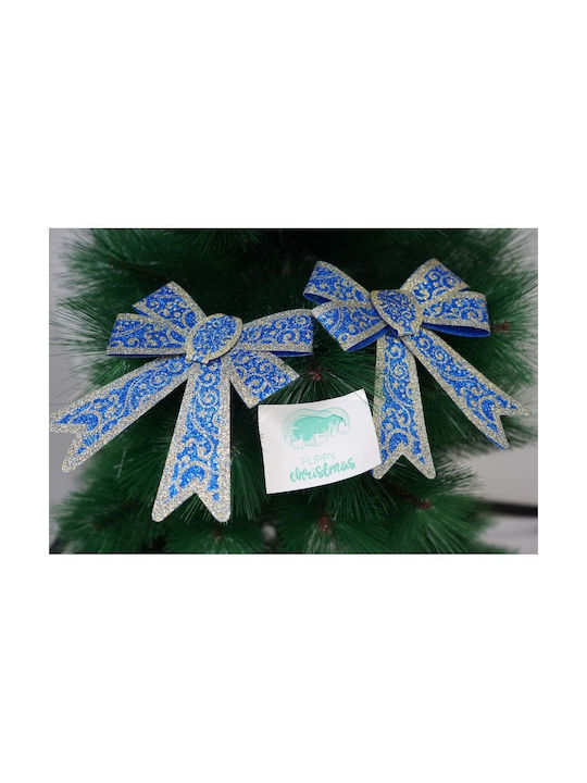 Ornament suspendat Fundă Plastic Albastru 13x18buc Set 2buc