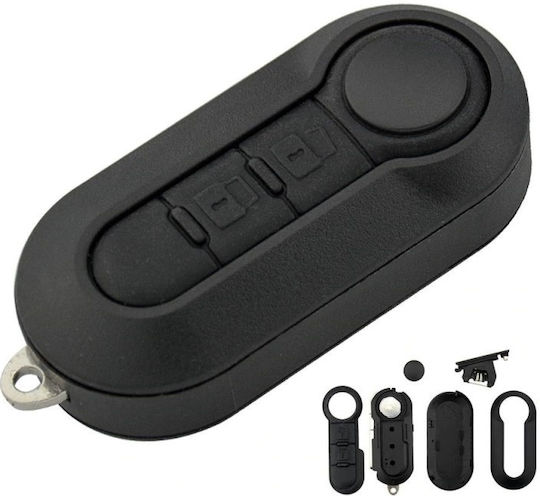 Husă Cheie Auto Techstar Compatibilă Fiat 500 Ducato Bravo Stilo Punto Panda 2 Butoane