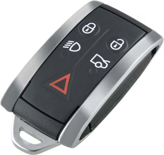 Husă Cheie Auto Jaguar 5 Butoane Compatibilă Cu Modelele Jaguar Xf Xfr Xk Xkr X-type S-type 2006-2015