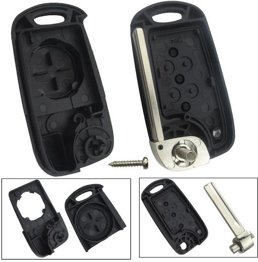 Husă Cheie Auto Techstar Compatibilă Kia 3 Cerato Ceed K2 K5 Rio Picanto Sportage 3 Butoane