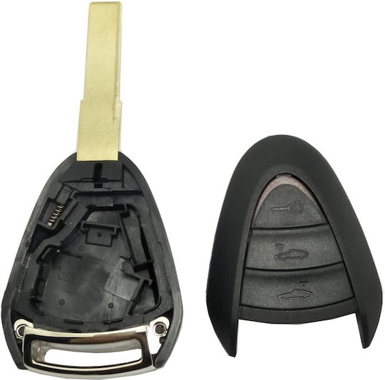 Techstar Auto Key Case 3 Buttons Compatible Porsche 911 Cayman Boxster Carrera Gt