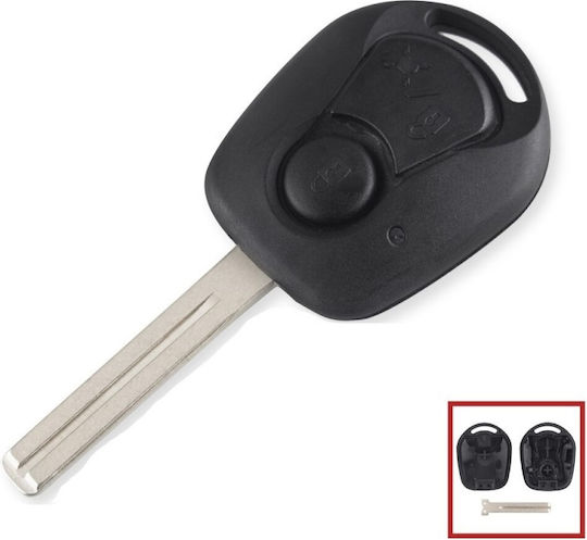 Techstar Car Key Case Compatible Ssang Yong Rexton 2 Buttons