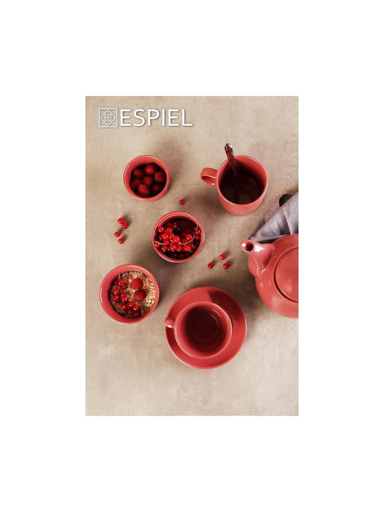 Espiel Essentials Dip-Schüssel Rund Keramik Rot mit Durchmesser 10cm