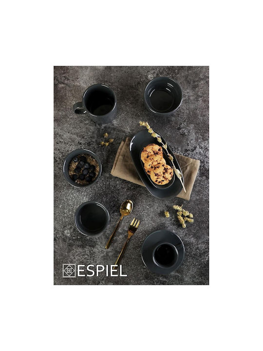 Espiel Essentials Dip-Schüssel Rund aus Porzellan Gray mit Durchmesser 10cm