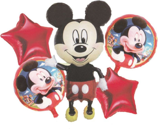 Σετ 5 Μπαλόνια Γενεθλίων Mickey Foil Μπλε 45εκ.