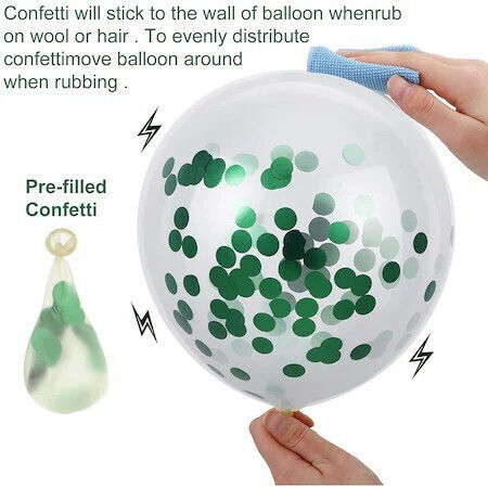 Set of 15 Balloons Latex Green 30cm