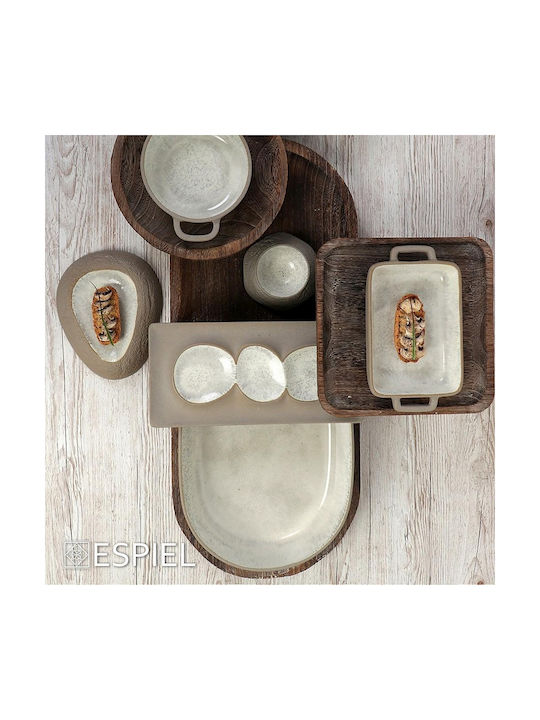 Espiel Spirit Dip-Schüssel Rund Keramik Beige mit Durchmesser 21cm