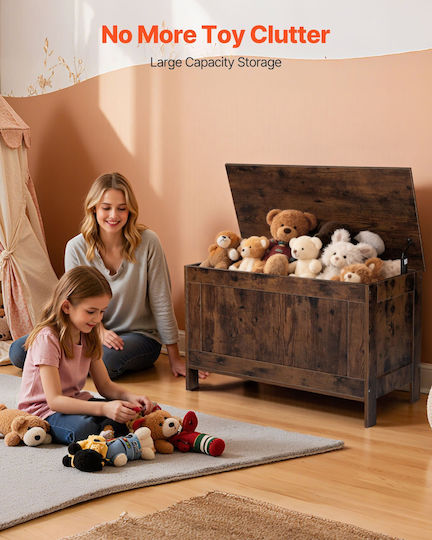 Vevor Children's Storage Box made of Wood Brown 75.4x38.9x48cm 1pcs