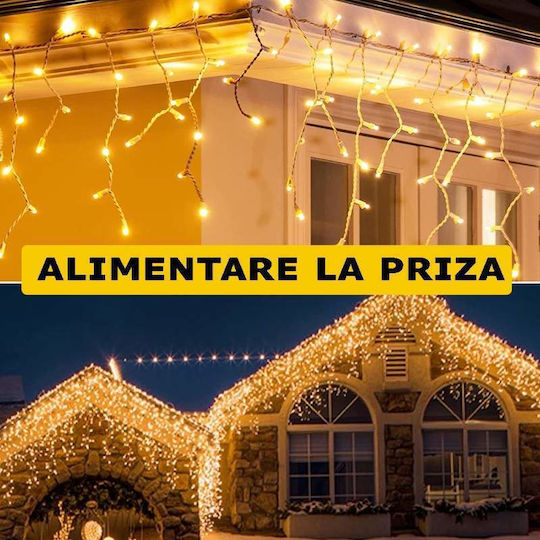 1000 Λαμπάκια LED 50μ. Θερμό Λευκό τύπου Βροχή