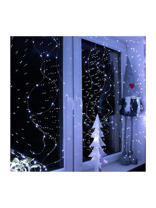 300 Lights LED 3m. x 300cm Cold White USB type Curtain 10pcs
