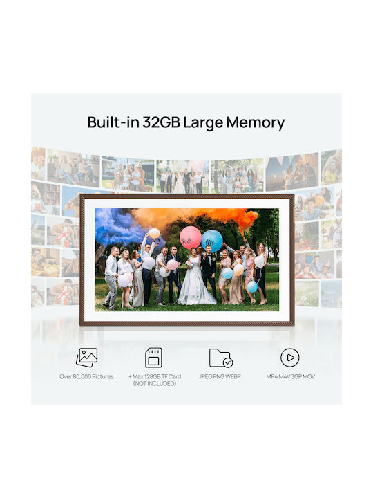 Arzopa Digitaler Bilderrahmen 6" Braun 6975114120460