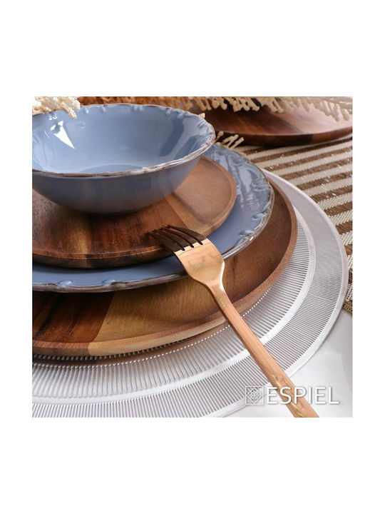 Espiel Round Plastic Placemat Silver 38cm