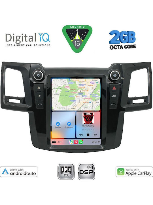 Digital IQ Auto-Audiosystem für Toyota Hilux 2005-2015 (Bluetooth/USB/WiFi/GPS/Apple-Carplay/Android-Auto) mit Touchscreen 4.1"