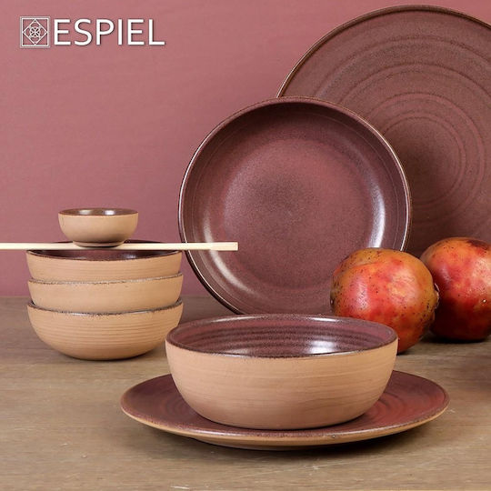 Espiel Calabria Pink Teller Suppe Keramik Rosa mit Durchmesser 26cm