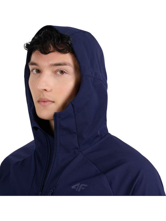 Winter Jacket Softshell Waterproof and Windproof Navy Blue