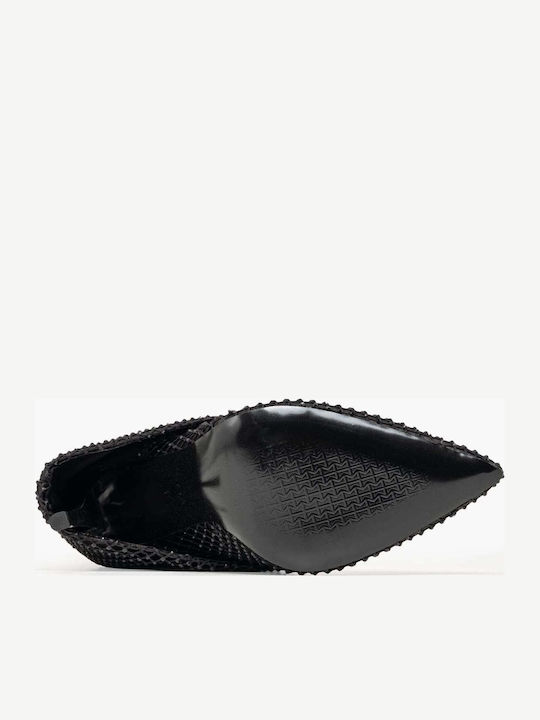 Leder Damenstiefel Schwarz