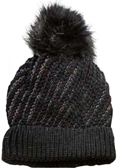 Feminin Set cu Căciulă Tricotat în culoarea Negru