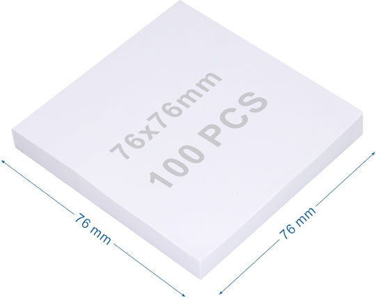 Autocolante De Notițe Albe 76*76mm 100 Bucăți 28328 Tpster
