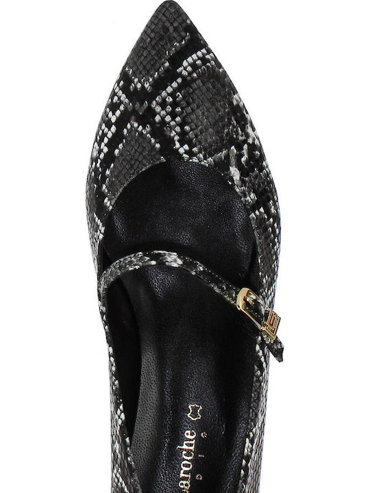 Leder Damen Ballerinas Schwarze