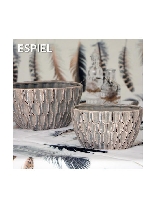 Espiel Decorative Vase Feather Transparent 5.5x5.5x16.5cm