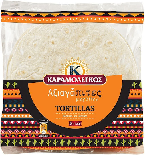 Karamolegos Tortilla Wheat Tortillas "Αξιαγάπιτες" Large 375gr 6pcs