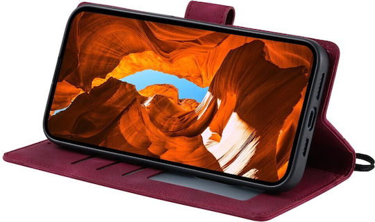 Mandala Flower Brieftasche Burgundisch (Motorola Edge 60 Pro)