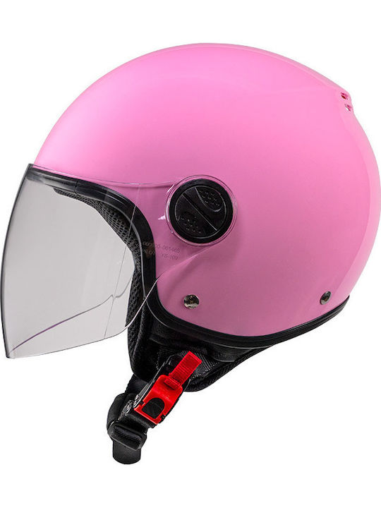 Pilot Fazer Baby Pink Мотоциклетна каска Джет ECE 22.06 900гр