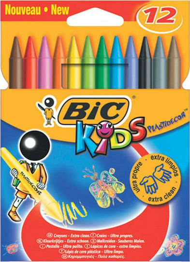 BIC Kηρομπογιές BIC Kids Plastidecor (12 τμχ)